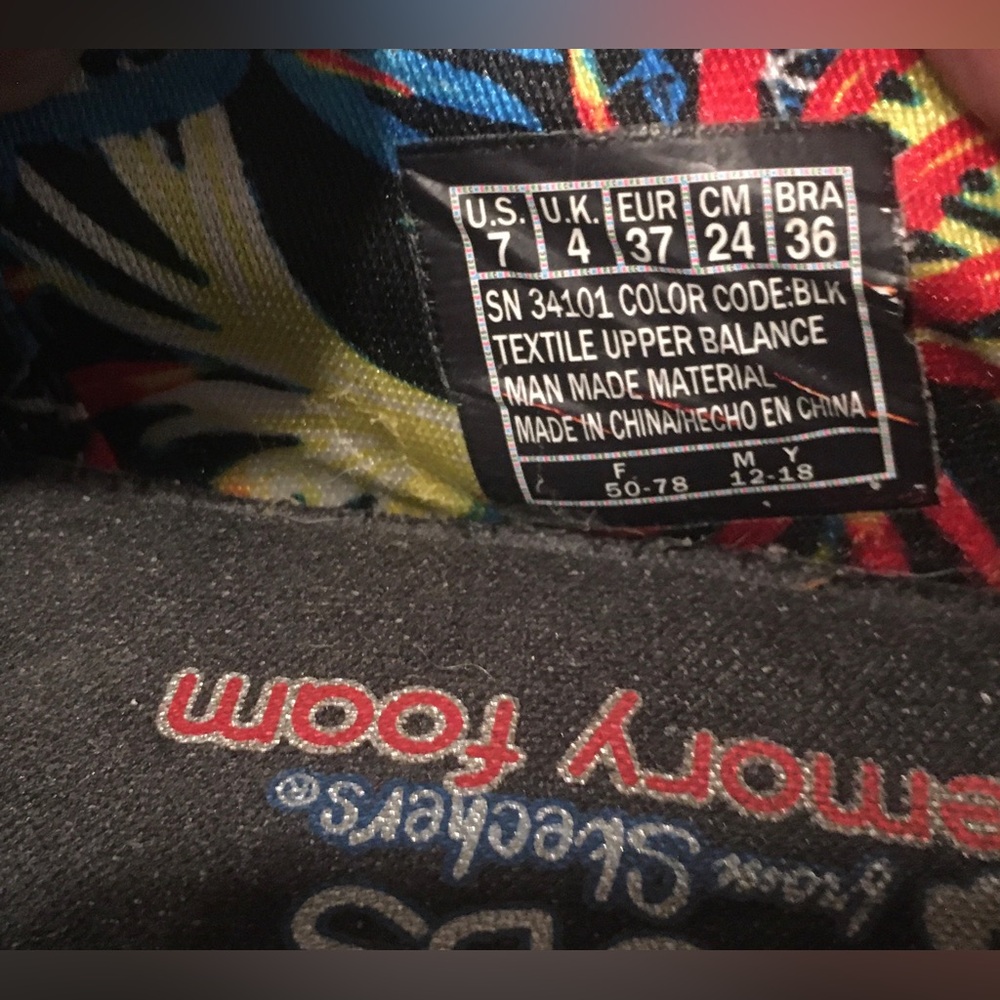BOBS wedge canvas Skechers Black 7 - Picture 9 of 10
